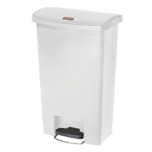 Rubbermaid 50 L White Polyethylene Pedal Bin, Lift Lid Rubbermaid 50 L White Polyethylene Pedal Bin, Lift Lid