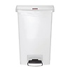 Rubbermaid 50 L White Polyethylene Pedal Bin, Lift Lid