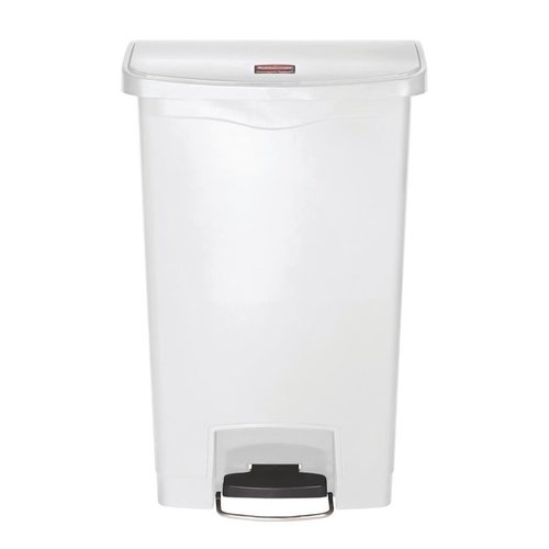 Rubbermaid 50 L White Polyethylene Pedal Bin, Lift Lid Rubbermaid 50 L White Polyethylene Pedal Bin, Lift Lid