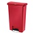 Rubbermaid 50 L Red Polyethylene Resin Pedal Bin, Lift Lid
