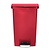 Rubbermaid 50 L Red Polyethylene Resin Pedal Bin, Lift Lid