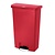 Rubbermaid 68 L Red Polyethylene Resin Pedal Bin, Lift Lid