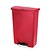 Rubbermaid 90 L Red Polyethylene Resin Pedal Bin, Lift Lid