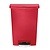 Rubbermaid 90 L Red Polyethylene Resin Pedal Bin, Lift Lid