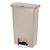 Rubbermaid 50 L Beige Polyethylene Resin Pedal Bin, Lift Lid