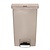 Rubbermaid 50 L Beige Polyethylene Resin Pedal Bin, Lift Lid