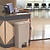 Rubbermaid 50 L Beige Polyethylene Resin Pedal Bin, Lift Lid