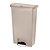 Rubbermaid 68 L Beige Polyethylene Resin Pedal Bin, Lift Lid