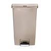 Rubbermaid 68 L Beige Polyethylene Resin Pedal Bin, Lift Lid