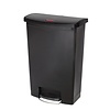 Rubbermaid 90 L Black Polyethylene Resin Pedal Bin, Lift Lid