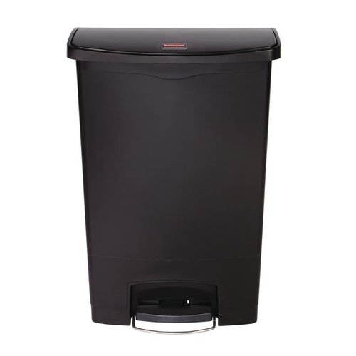Rubbermaid 90 L Black Polyethylene Resin Pedal Bin, Lift Lid
