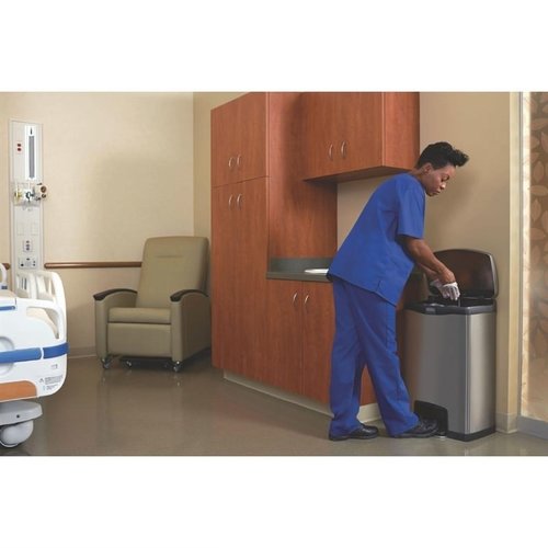 Rubbermaid 50 L Stainless Steel Pedal Bin, Lift Lid Rubbermaid 50 L Stainless Steel Pedal Bin, Lift Lid