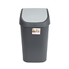 Curver 50 L Black Polyethylene Swing Bin, Swivel Lid