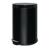 XXLselect 20 L Black Round Stainless Steel Pedal Bin, Lift Lid