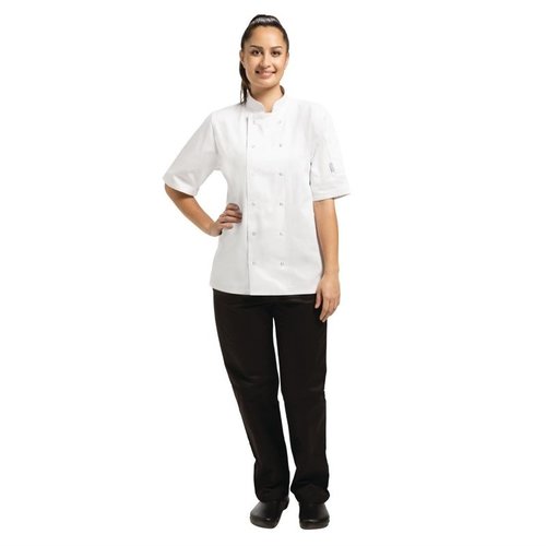 Whites Chefs Clothing Whites Vegas Unisex Chef Jacket Short Sleeve White - M Whites Chefs Clothing Whites Vegas Unisex Chef Jacket Short Sleeve White - M