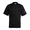 Whites Chefs Clothing Whites Vegas Unisex Chef Jacket Short Sleeve Black - L