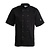 Whites Chefs Clothing Whites Vegas Unisex Chef Jacket Short Sleeve Black - L
