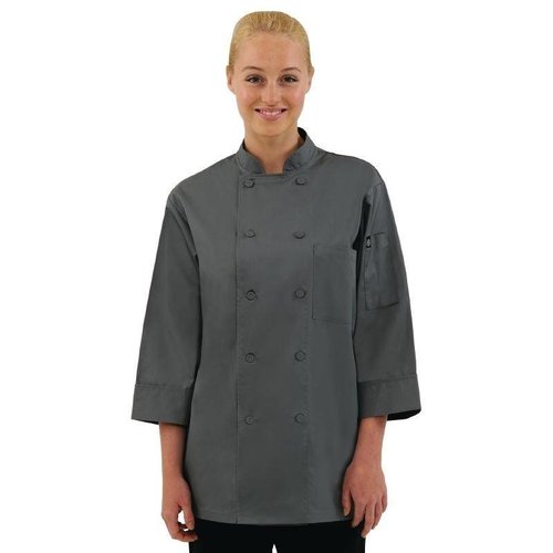Chef Works Unisex Chefs Jacket Grey S Chef Works Unisex Chefs Jacket Grey S