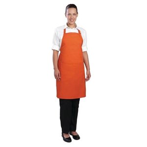Chef Works Bib Apron Orange