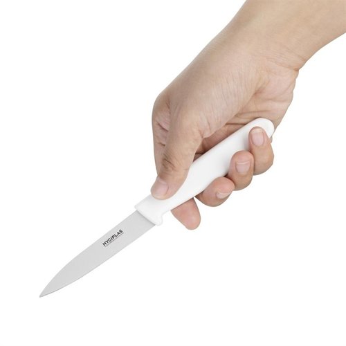 Hygiplas Paring Knife 75 mm, Colour Coded White Hygiplas Paring Knife 75 mm, Colour Coded White