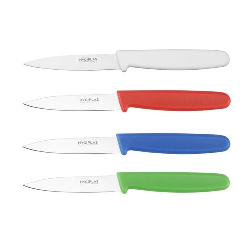 Hygiplas Paring Knife 75 mm, Colour Coded White Hygiplas Paring Knife 75 mm, Colour Coded White