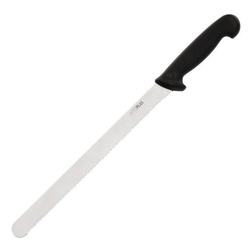 Hygiplas Knife for Cold Cuts 305 mm, Black Nylon with Serrated Blade Hygiplas Knife for Cold Cuts 305 mm, Black Nylon with Serrated Blade