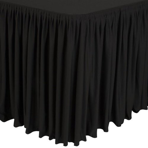 XXLselect Table Top Black Cover & Skirting - Plisse Style XXLselect Table Top Black Cover & Skirting - Plisse Style