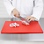 Hygiplas Extra Thick Low Density Polyethylene Cutting Board 450 x 300 mm Red