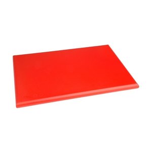 Hygiplas Extra Thick High Density Polyethylene Cutting Board 450 x 300 mm Red
