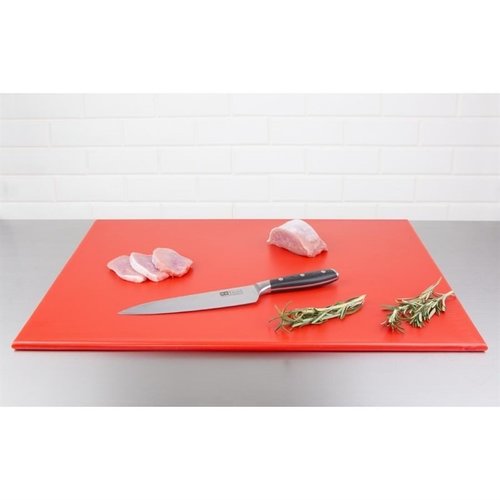 Hygiplas High Density Polyethylene Cutting Board 600 x 450 mm Red Hygiplas High Density Polyethylene Cutting Board 600 x 450 mm Red