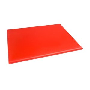 Hygiplas Extra Thick High Density Polyethylene Cutting Board 600 x 450 mm Red