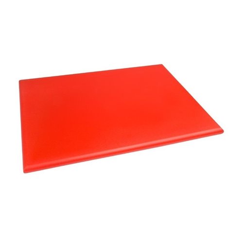 Hygiplas Extra Thick High Density Polyethylene Cutting Board 600 x 450 mm Red Hygiplas Extra Thick High Density Polyethylene Cutting Board 600 x 450 mm Red