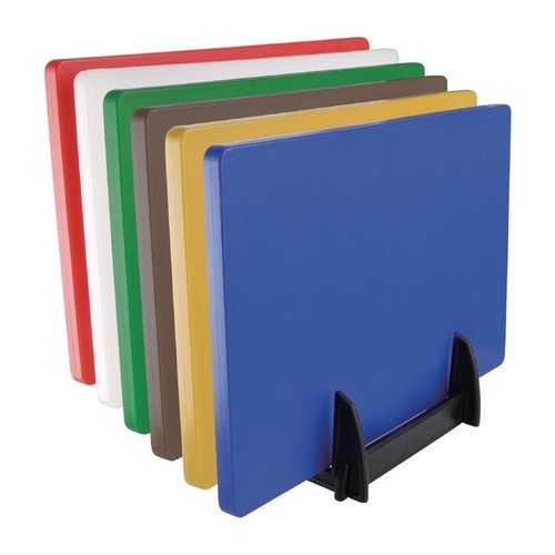 Hygiplas Black Plastic Chopping Board Rack Large Hygiplas Black Plastic Chopping Board Rack Large