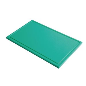 Gastro M HDPE Cutting Board GN 1/1 Green with Cutout