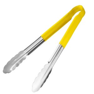 Vogue Colour Coded Yellow Serving Tongs 11" Vogue Colour Coded Yellow Serving Tongs 11"