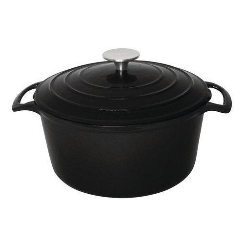 Vogue Black Round Casserole Dish 4Ltr Vogue Black Round Casserole Dish 4Ltr