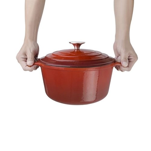 Vogue Red Round Casserole Dish 4Ltr Vogue Red Round Casserole Dish 4Ltr