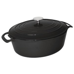 Vogue Black Oval Casserole Dish 6Ltr Vogue Black Oval Casserole Dish 6Ltr
