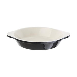 Vogue Black Cast Iron Round Gratin Dish 750ml Vogue Black Cast Iron Round Gratin Dish 750ml