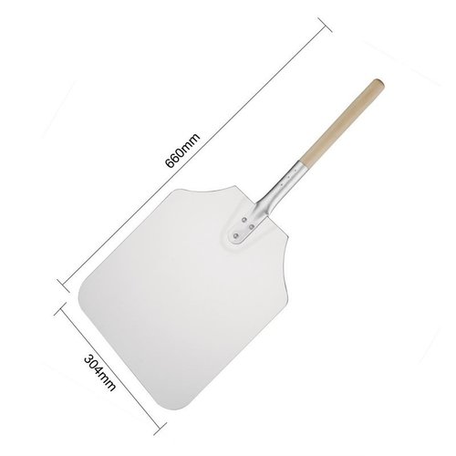 Vogue Aluminium Pizza Peel 305x355x660 mm, Rectangular with Wooden Handle Vogue Aluminium Pizza Peel 305x355x660 mm, Rectangular with Wooden Handle