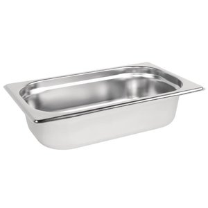 Vogue Stainless Steel Gastronorm Pan 1/4 65 mm Vogue Stainless Steel Gastronorm Pan 1/4 65 mm