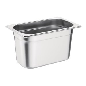 Vogue Stainless Steel Gastronorm Pan 1/4 150 mm Vogue Stainless Steel Gastronorm Pan 1/4 150 mm