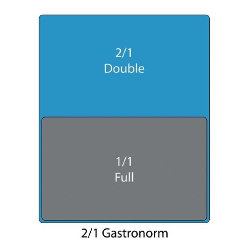 Vogue Stainless Steel Gastronorm Pan 2/1 65 mm Vogue Stainless Steel Gastronorm Pan 2/1 65 mm