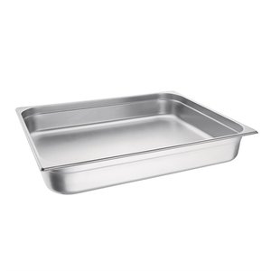 Vogue Stainless Steel Gastronorm Pan 2/1 100 mm Vogue Stainless Steel Gastronorm Pan 2/1 100 mm