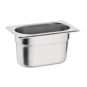 Vogue Stainless Steel Gastronorm Pan 1/9 100 mm Vogue Stainless Steel Gastronorm Pan 1/9 100 mm