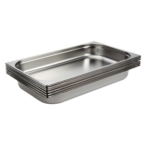Vogue Stainless Steel Gastronorm Pan 1/1 65 mm Vogue Stainless Steel Gastronorm Pan 1/1 65 mm