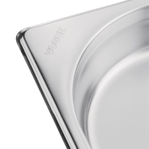 Vogue Stainless Steel Gastronorm Pan 1/2 65 mm Vogue Stainless Steel Gastronorm Pan 1/2 65 mm