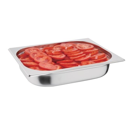 Vogue Stainless Steel Gastronorm Pan 1/2 65 mm Vogue Stainless Steel Gastronorm Pan 1/2 65 mm