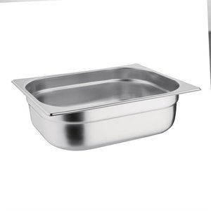 Vogue Stainless Steel Gastronorm Pan 1/2 100 mm Vogue Stainless Steel Gastronorm Pan 1/2 100 mm