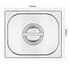 Vogue Stainless Steel Gastronorm Lid 1/2 Vogue Stainless Steel Gastronorm Lid 1/2